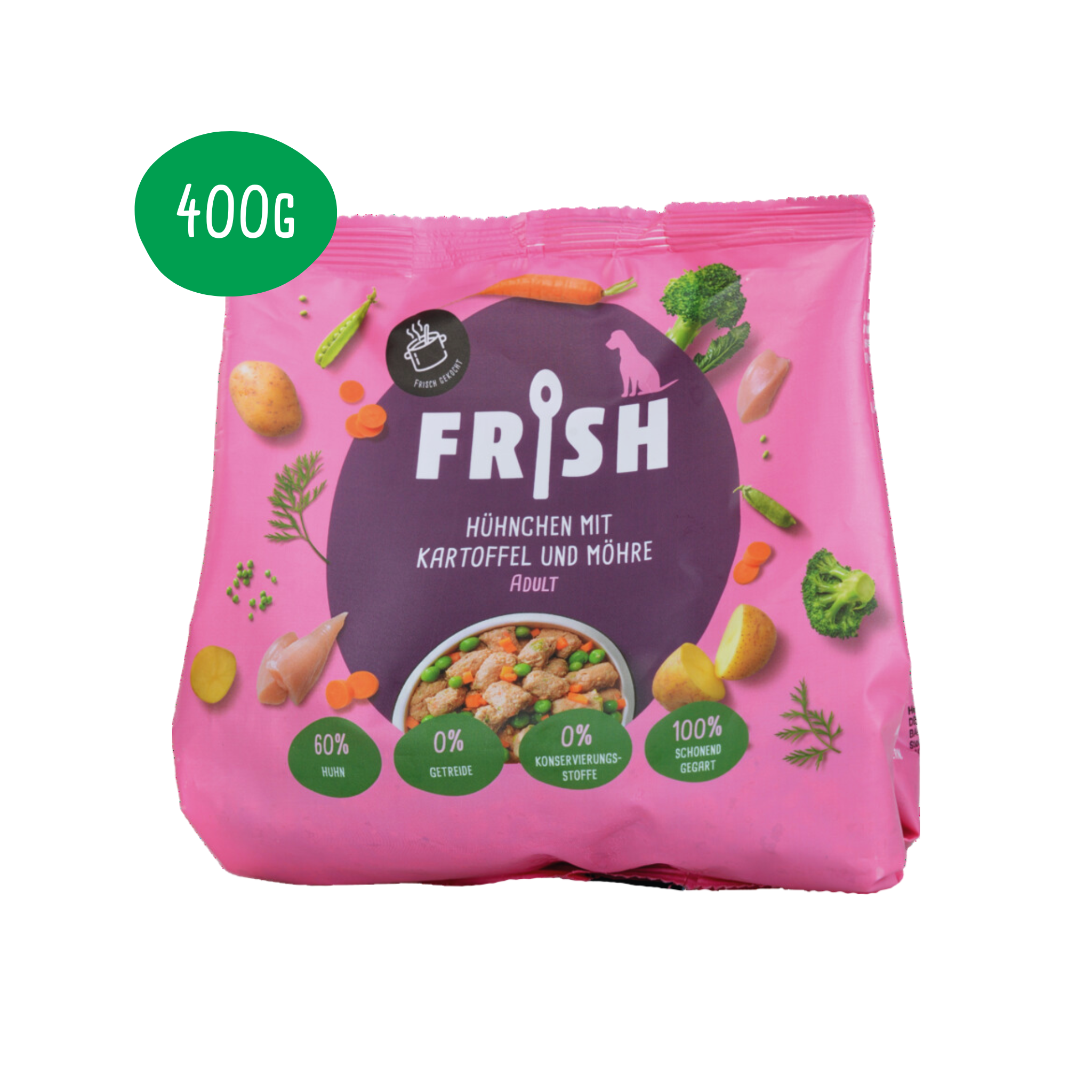 FRISH Hundefutter: Hühnchen mit Kartoffel und Möhre in 400g