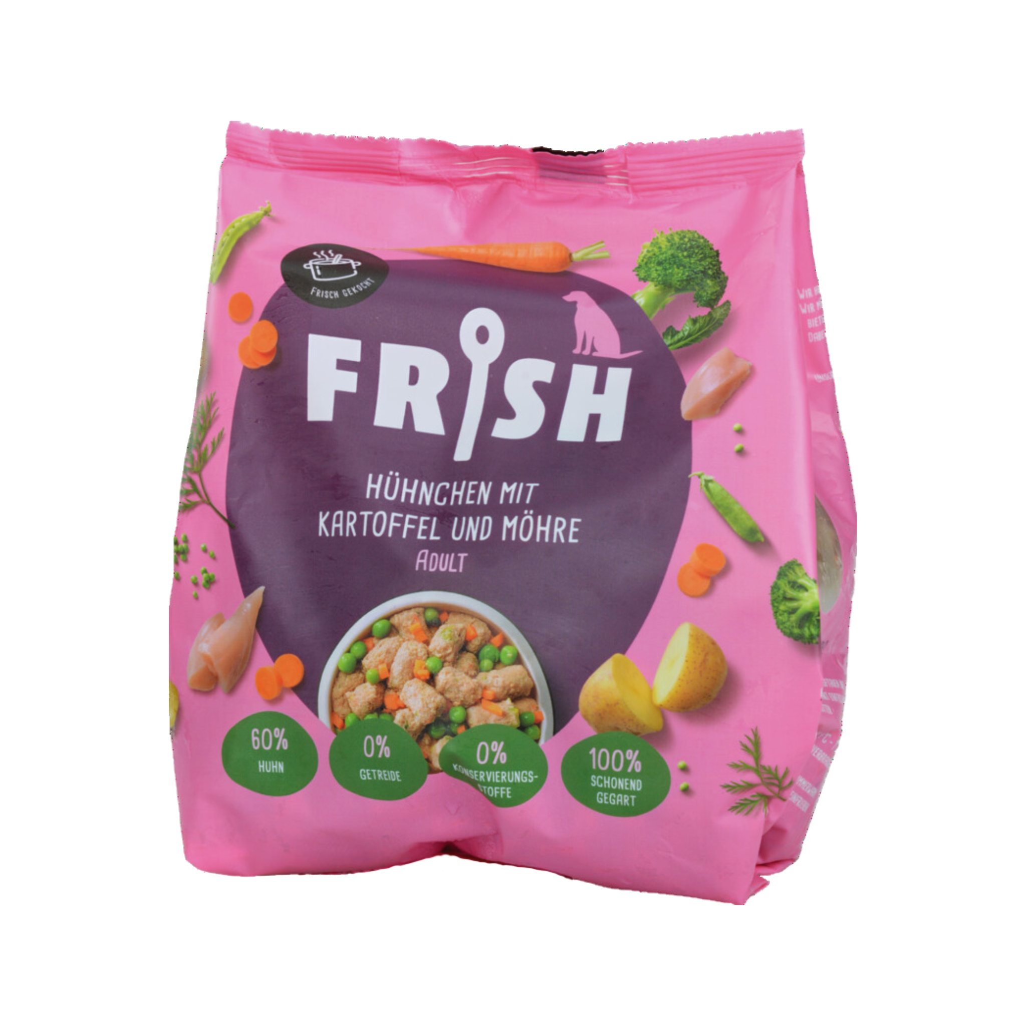 FRISH Hundefutter: Hühnchen mit Kartoffel und Möhre in 750g