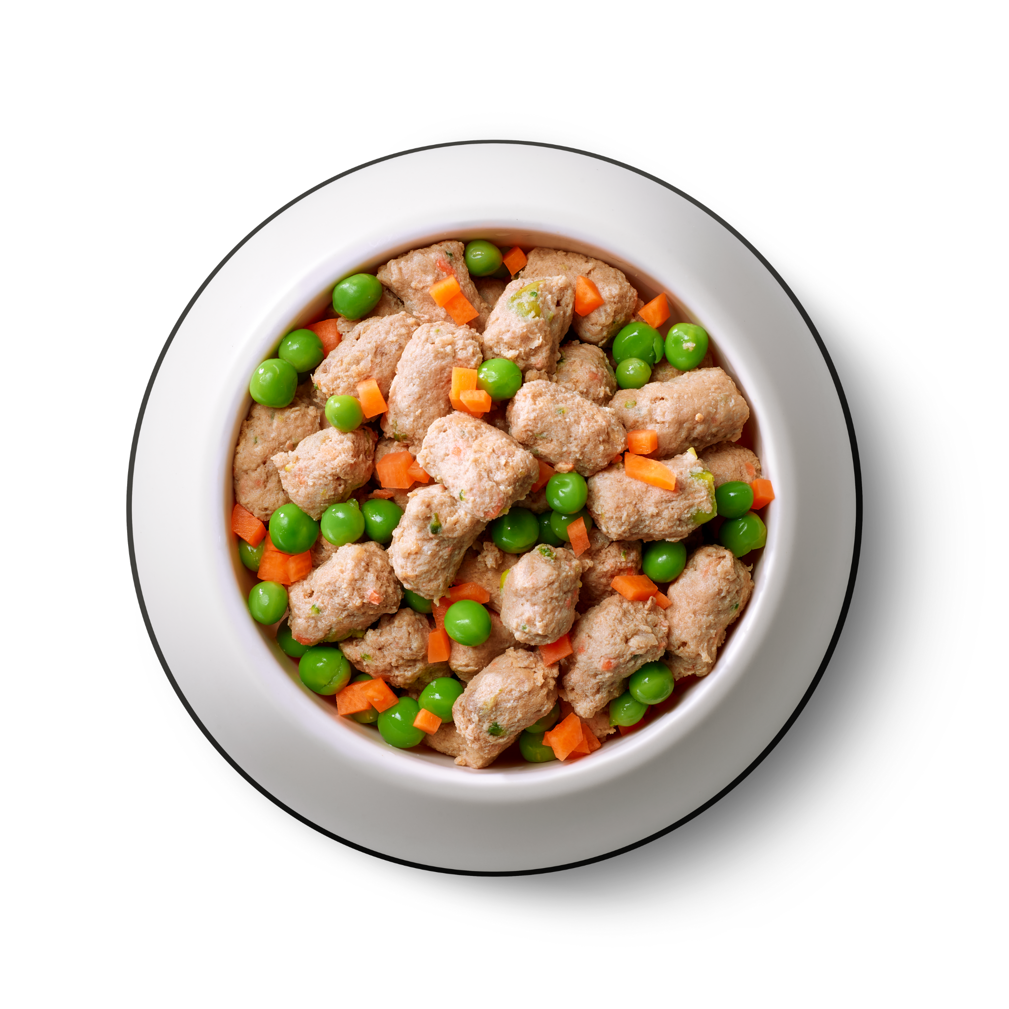 Top Shot: Napf mit FRISH Hühnchen Hundefutter, Möhren und Erbsen