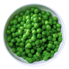 Schüssel mit Erbsen