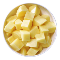 Schüssel mit Kartoffelstücken