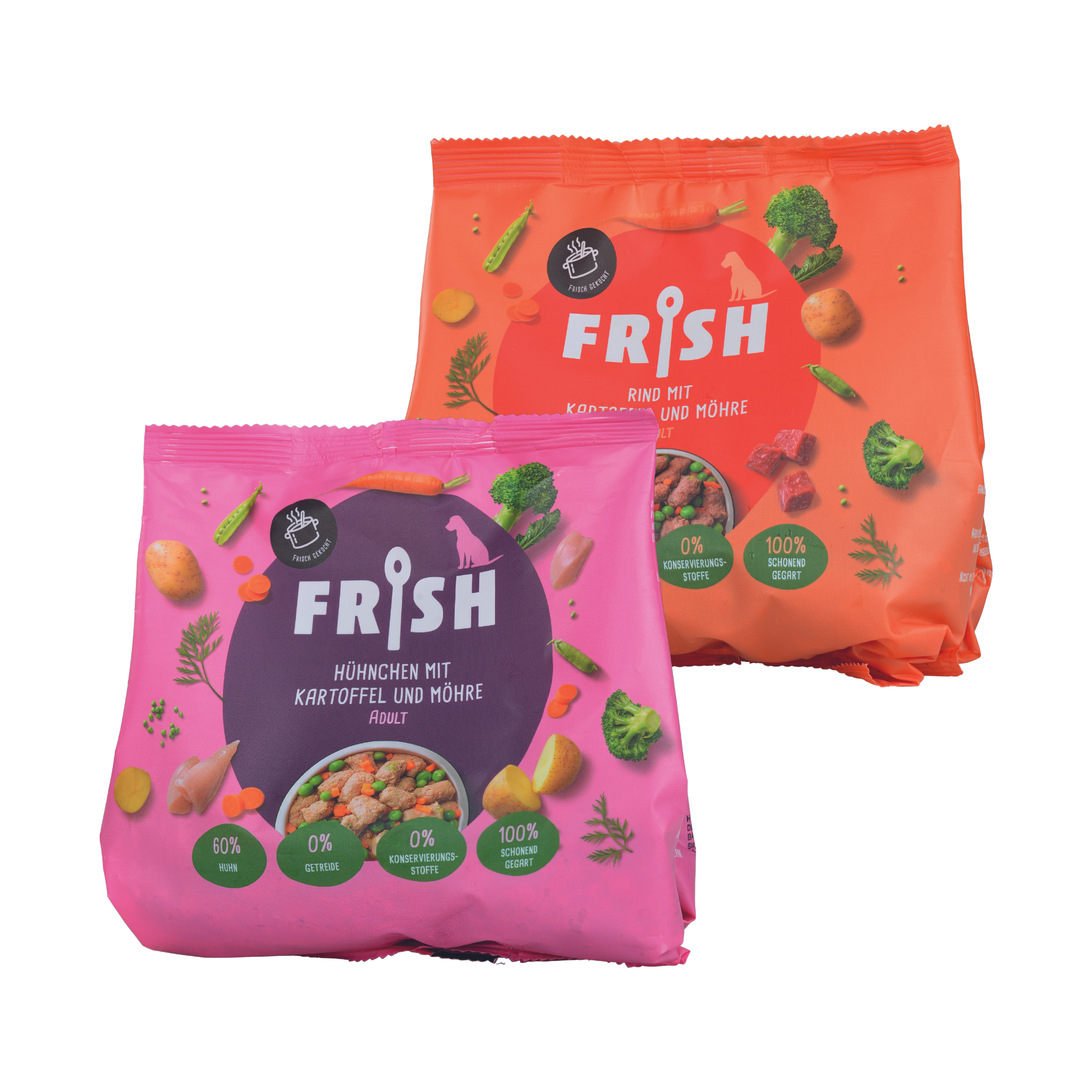 FRISH Mix Box Hundefutter: Hühnchen und Rind mit Kartoffel und Möhre 400 Gramm